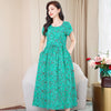 Women's Fashion Casual Cotton Linen Mid-length Dresses