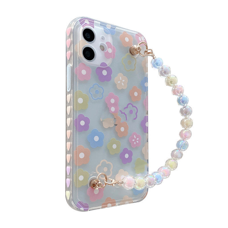 Flower Color Chain Phone Case Soft Shell