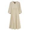 Autumn New Fashion Women's Wear Cotton Loose Lantern Sleeve Dress