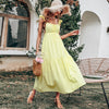 Women's Fashion Halter Dress Yellow