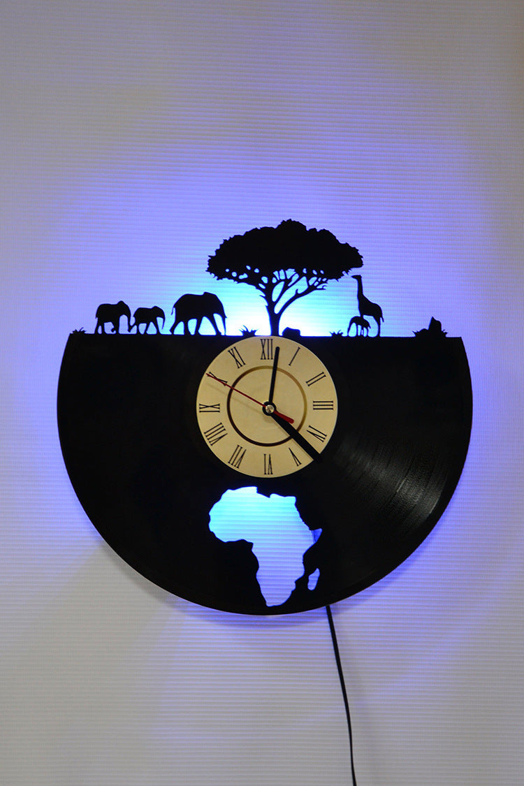 Vinyl Record Light Wall Wall Creative Vinyl Clock Night Light