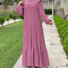 New Women's Net Color High Collar Pullover Fashion Loose Middle East Dresses