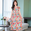 Women's Fashion Casual Cotton Linen Mid-length Dresses