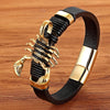 Scorpion Leather Woven Bracelet