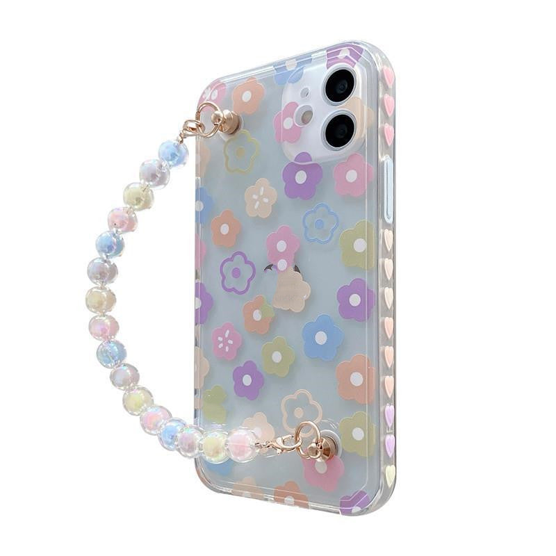 Flower Color Chain Phone Case Soft Shell